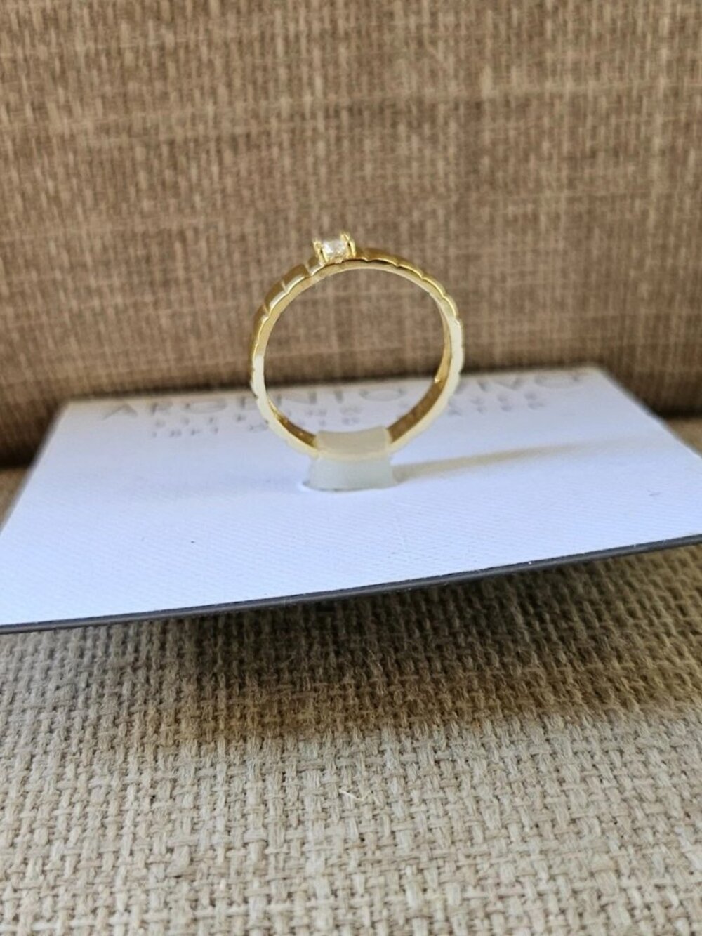 Argento Vivo Ring 18KT Gold Plated Over Sterling Silver Fine Jewelry Size 7 New - Picture 8 of 10